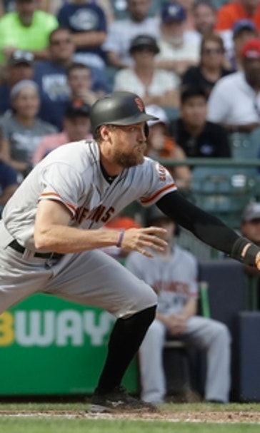 Giants get 4 in 10th, hold on for wild 9-5 win over Brewers (Jun 08, 2017)